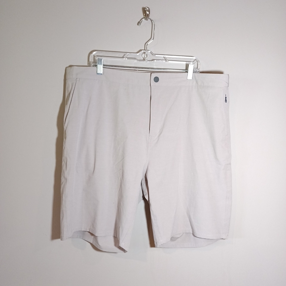 johnnie-O Men's Dawn To Dusk Light Khaki Flat Front Shorts Size 40 - Picture 1 of 7
